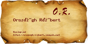 Országh Róbert névjegykártya